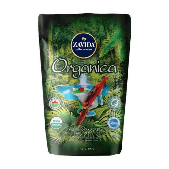 Кофе Zavida Organica 100% Rainforest "Органический 100%"Обжарка Средне-темная 340г