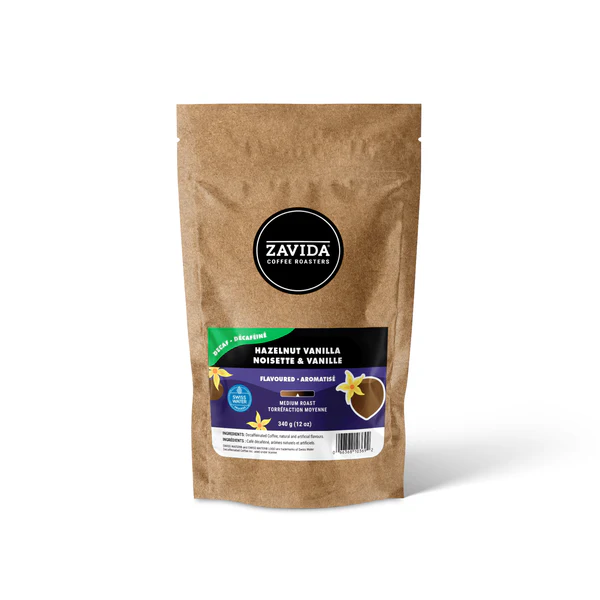 Кава Zavida Decaf Hazelnut Vanilla "Фундук Ваніль Без кофеїну" Обсмаження Середнє 340г Кава Zavida Decaf Hazelnut Vanilla "Фундук Ваніль Без кофеїну" Обсмаження Середнє 340г