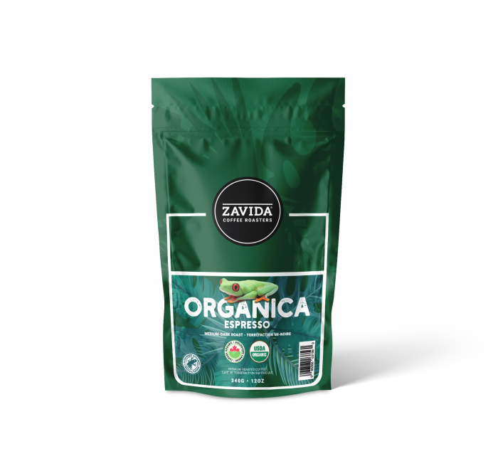 Кава Zavida Organica 100% Espresso "Органічний 100% Еспресо" Обсмаження вище середнього 340г